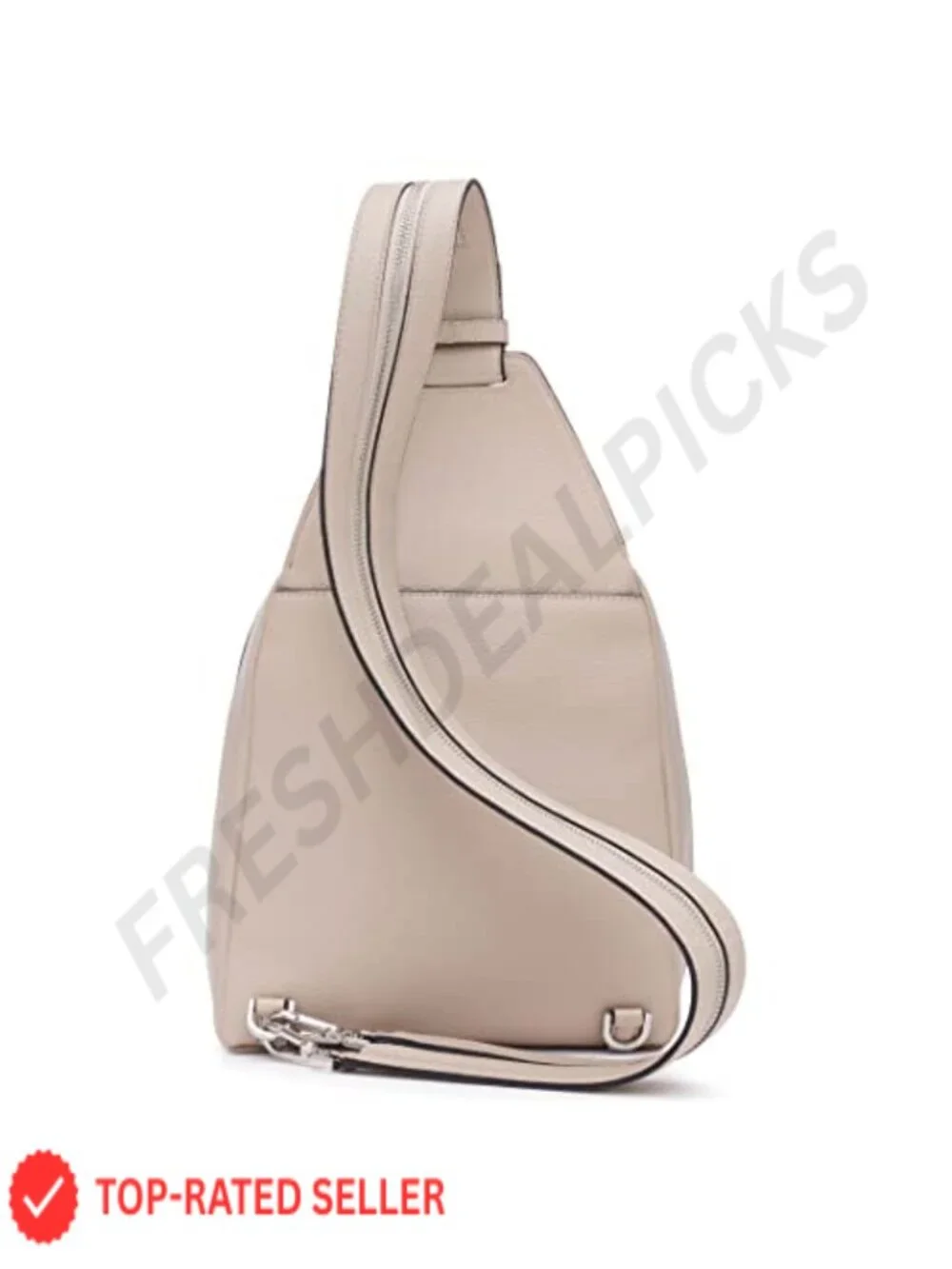 Convertible Vegan Leather Sling Backpack, Golden Hardware, Lightweight